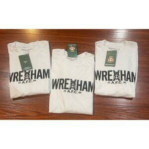 WREXHAM WHITE LOT OF 3 SHIRTS SZ LARGE